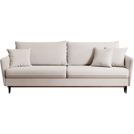 Selsey Volio - Driepersoons bank zwarte poten - Beige
