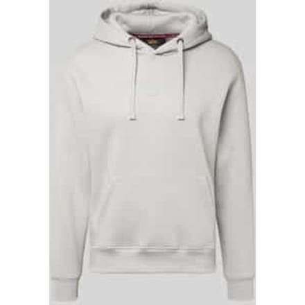 relaxed fit hoodie van katoenmix met labeldetail