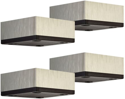 4x meubelpoten MOTEL 65 x 65 mm hoogte 25 mm RVS-look van SOTECH
