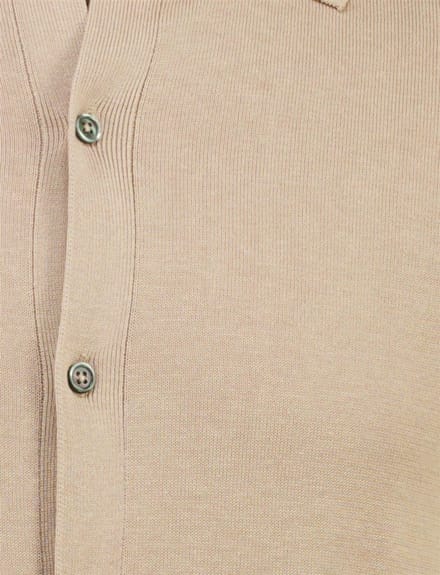 Born With Appetite poloshirt korte mouw beige