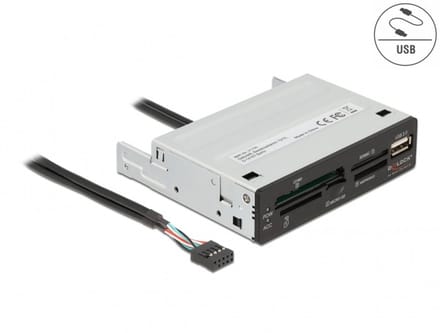 Delock 3.5″ USB 2.0 Card Reader 5 slot + 1 x USB 2.0 Type-A female