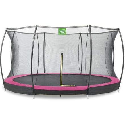 EXIT Silhouette Trampoline ø427cm - met Veiligheidsnet - Inground - Rond - Voor Kinderen - Roze