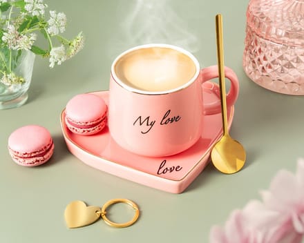 My Love keramiek set voor je geliefde (roze)