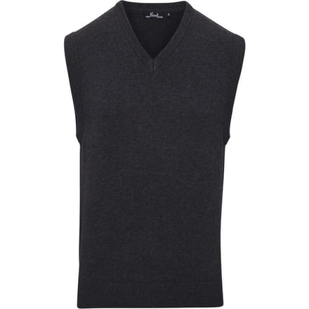 Premier Heren gebreid mouwloos sweatvest (Houtskool)