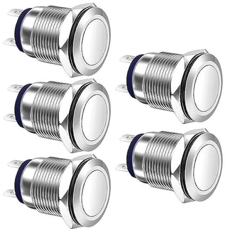 Waterdichte Drukknop Vergrendeling 12mm voor 12V/24V/110V/250VAC