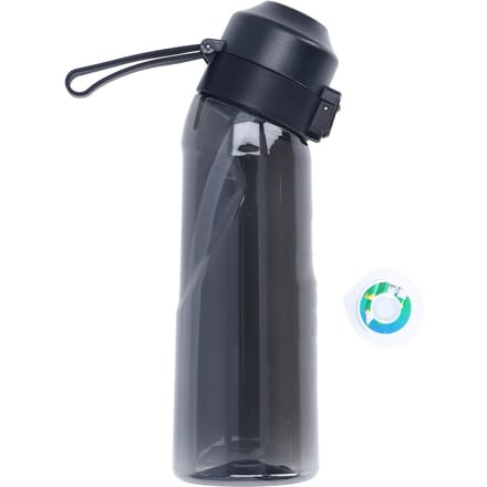 Lucht Waterfles 650ML Zwart Fruitgeur PP Plastic Silicone Lekdicht Sport Waterbeker black