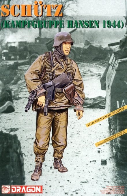 Dragon Modelbouwpakket Militaire voertuigen - 1623 Duitse Soldaat WWII - Schütze - Kampfgruppe Hansen 1944 - Figuur Plastic - 1:16 - Modelbouw