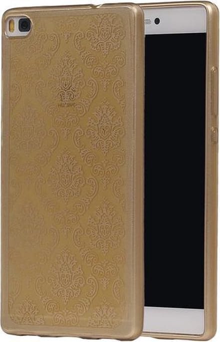 Goud Brocant TPU back case cover hoesje voor Huawei P8