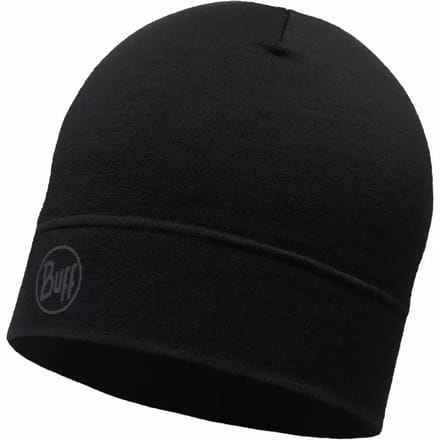 BUFF® Merino Lightweight Beanie SOLID BLACK - Muts