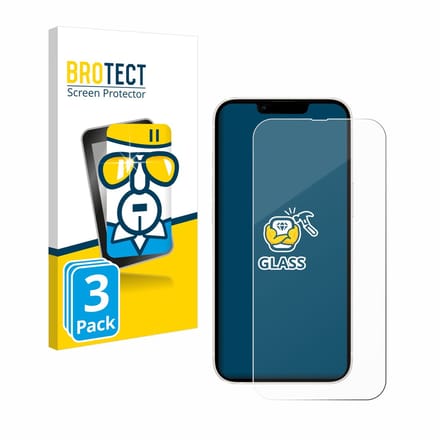 BROTECT - Glas Screenprotector voor Apple iPhone 13 / 13 Pro - Gehard Beschermglas 9H 3 Stuks