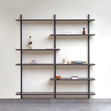 Wandrek Mellow Zwart Metaal & Hout Chocoladebruin Decoratief