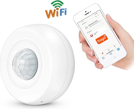 WiFi Motion Sensor - Tuya - Smartlife Sensoren - Slimme beweging sensor - Slimme sensor - Smart Life. Alarmsysteem – Compatibel met Tuya APP. - Wit