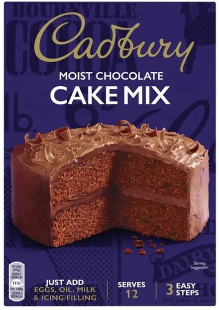 Cadbury Chocolate Cake Mix 400g – Moist Cake Mix – Chocolade Bakmix voor Smeuïge Cake