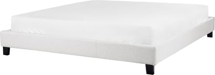 ROANNE - Tweepersoonsbed - Lichtgrijs - 180 x 200 cm - Polyester