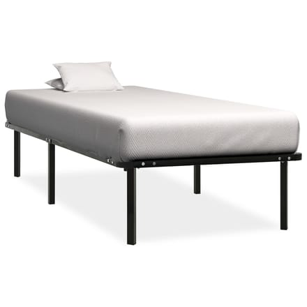 vidaXL - Bedframe - metaal - zwart - 90x200 - cm