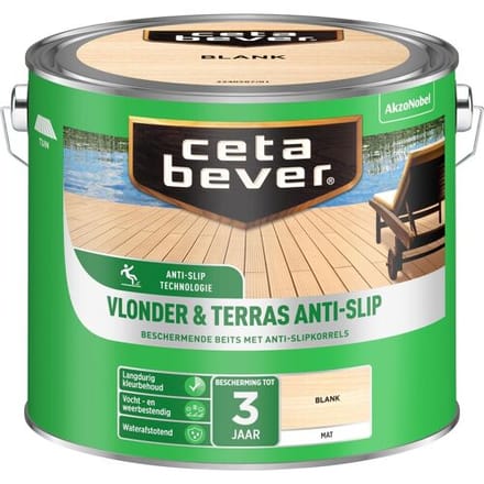 Cetabever Buitenbeits Vlonder-terrasbeits Antislip - Blank - Mat - 2,5l