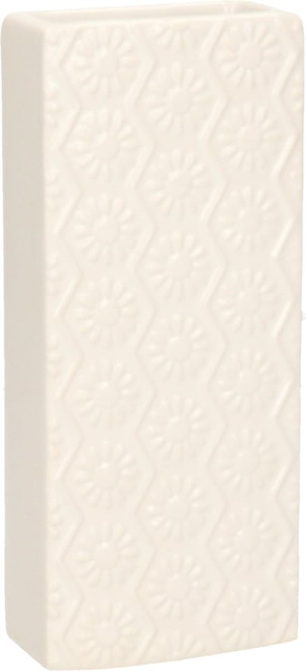 Gerimport Waterverdamper - creme wit - keramiek - 400 ml - radiatorbak luchtbevochtiger - 7,4 x 17,7 cm
