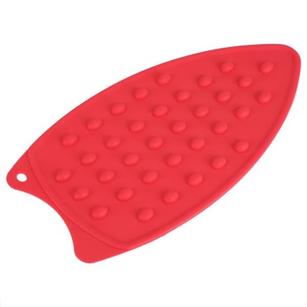 Dailygoods - Beugel voor Strijkijzer - Hittebestendig Silicone - Antislipzool - Rood - Compacte Opslag - Ideaal voor Plat IJzer