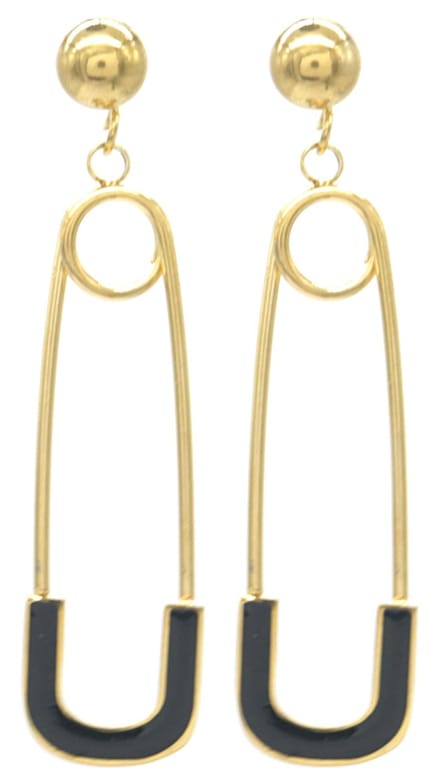Oorbellen Veiligheidsspeld - RVS - 4 cm - Goudkleurig