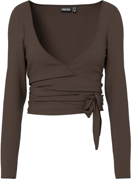 PIECES - PCROYA BALLERINA LS WRAP TOP JRS - Dames - Blouses