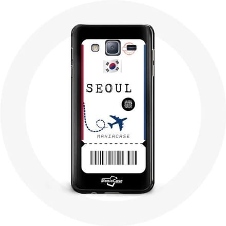Case voor Samsung Galaxy J3 Vliegticket Seoul Zuid-Korea