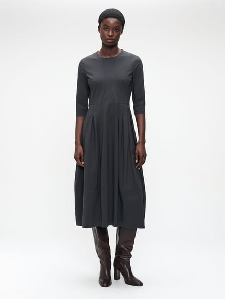 Heide tech jersey dress LS | Grey - Grey / S