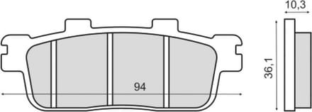rms remblokje voor sym 300 joymax scooter 2017 ln30wa-eu / ar nieuw