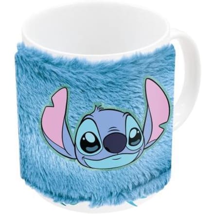 Disney Stitch mok met pluche sleeve