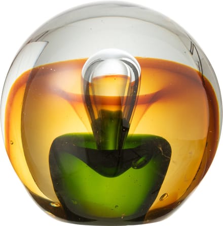 J-Line presse-papier Druppel - glas - amber/groen - large