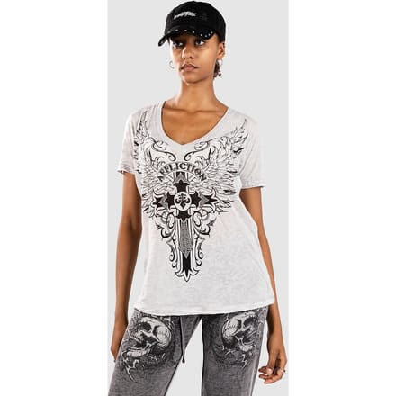 Affliction Syndic Vneck B/O T-Shirt wit