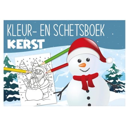 Kleur- en schetsboek a4 kerst