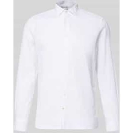 slim fit vrijetijdsoverhemd van linnenmix model 'Steven'
