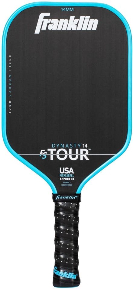 Franklin Pickleball Paddle - FS Tour Dynasty 14mm Blauw Carbon Fiber.