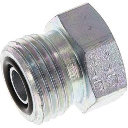 UN 11/16''-16 Verzinkt Stalen Plug ORFS 630 Bar [2 Stuks]