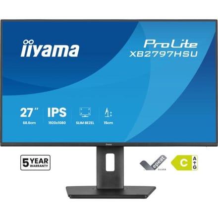 iiyama PtoLite XB2797HSU-B1 - 27 inch - Full HD - IPS - USB-Hub (4x) - Verstelbaar
