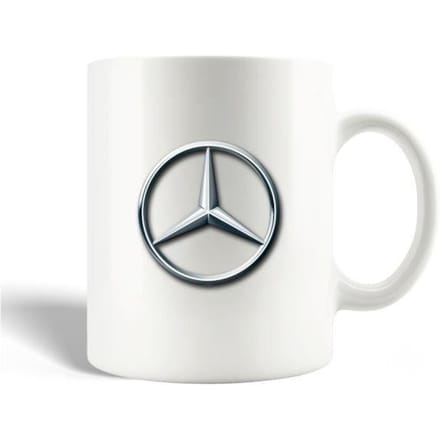 Keramische mok Auto Mercedes Logo Grijs