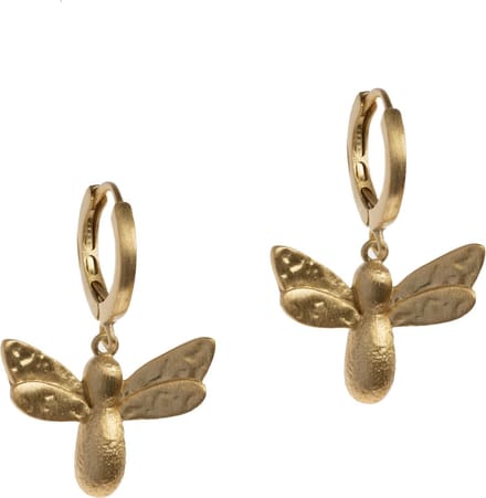 Lauren Sterk Amsterdam - oorbellen - hangers - bijtje - verguld - coating