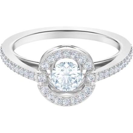 Swarovski Sparkling Dance Ronde Ring Damesring Zilver 5482516 Box (Random Color),58 white