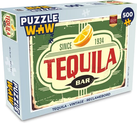 Puzzel Tequila - Vintage - Reclamebord - Legpuzzel - Puzzel 500 stukjes