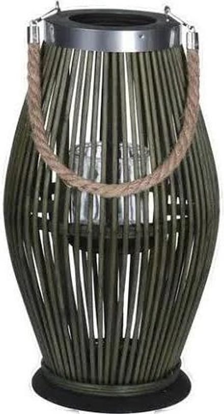 Bamboe lantaarn 21 x 38 cm - Groen