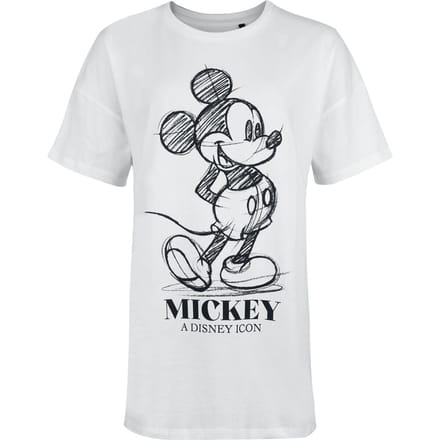 Mickey & Minnie Mouse - Disney Oversized T-shirt - Micky Maus - Icone - Oversize - S tot L - voor Vrouwen - wit