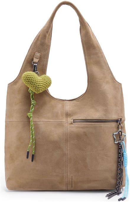 FREDsBRUDER Leren schoudertas Beautiful Mess Collection Hobo Bag Dark Sand beige