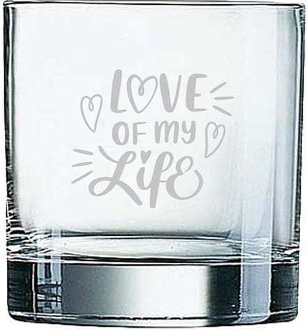 Gegraveerde Whiskeyglas 38cl Love of my life