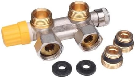 Hoek Radiatorkraan Set R 1/2 Vernikkeld voor Verwarming