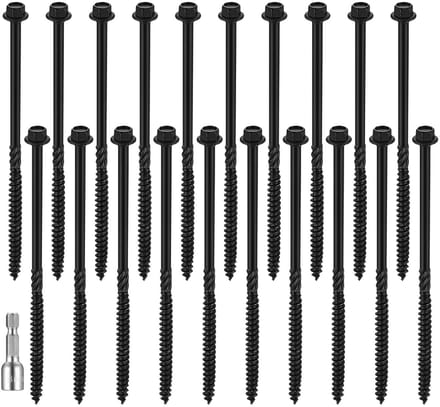 Houtschroeven, 6,7 x 150 mm zelfborende schroeven, zeskant boogschroeven spantenschroeven voor dakontwerpen constructieschroeven (6,7x150 mm)