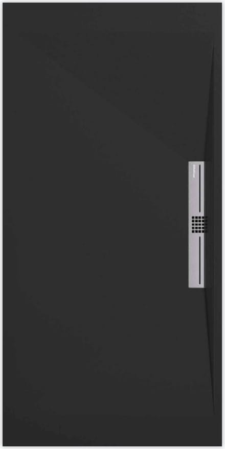 Sanifun douchebak Stone Side Black Smooth 1300 x 800 S