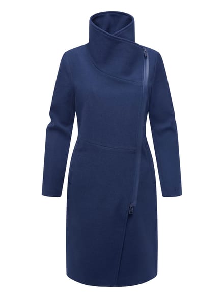 Navahoo Samtrose dames overgangsmantel met opstaande kraag – elegant & modern