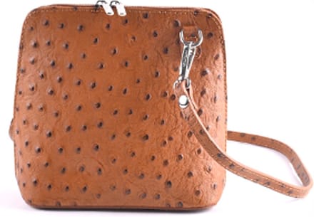 Giuliano schoudertasje Hemera - Cognac - Made in Italy