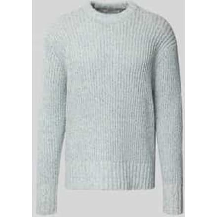 Relaxed fit wollen pullover met extra brede schouders, model 'CHICAGO'