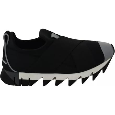 Dolce & Gabbana Zwarte Haai Neopreen Stretch Sneakers Schoenen